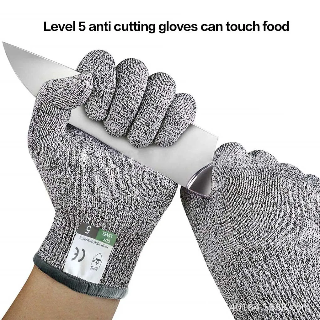 1 Pair HPPE Kitchen Gardening Hand Protective Gloves Butcher Meat Chopping Working Gloves Mittens Women Men's gloves