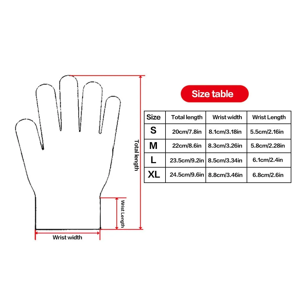 1 Pair HPPE Kitchen Gardening Hand Protective Gloves Butcher Meat Chopping Working Gloves Mittens Women Men's gloves