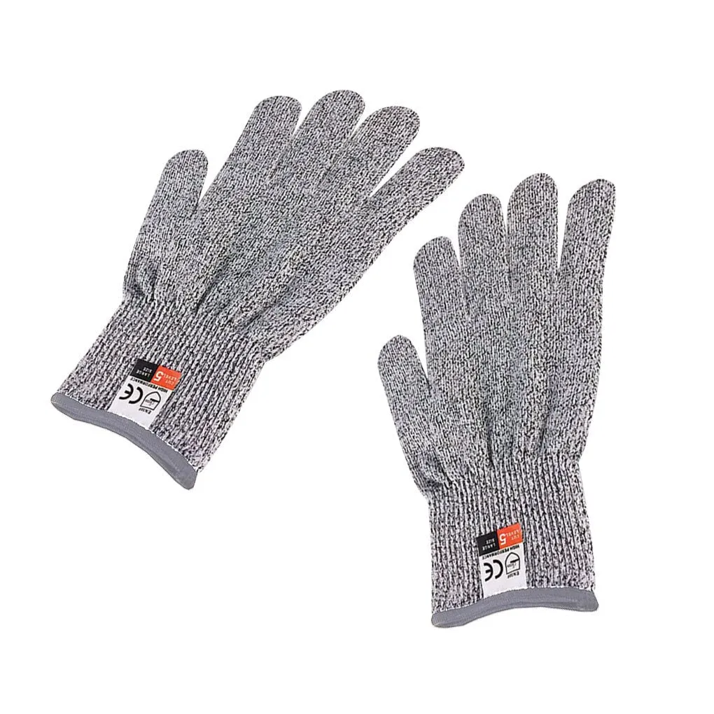 1 Pair HPPE Kitchen Gardening Hand Protective Gloves Butcher Meat Chopping Working Gloves Mittens Women Men's gloves