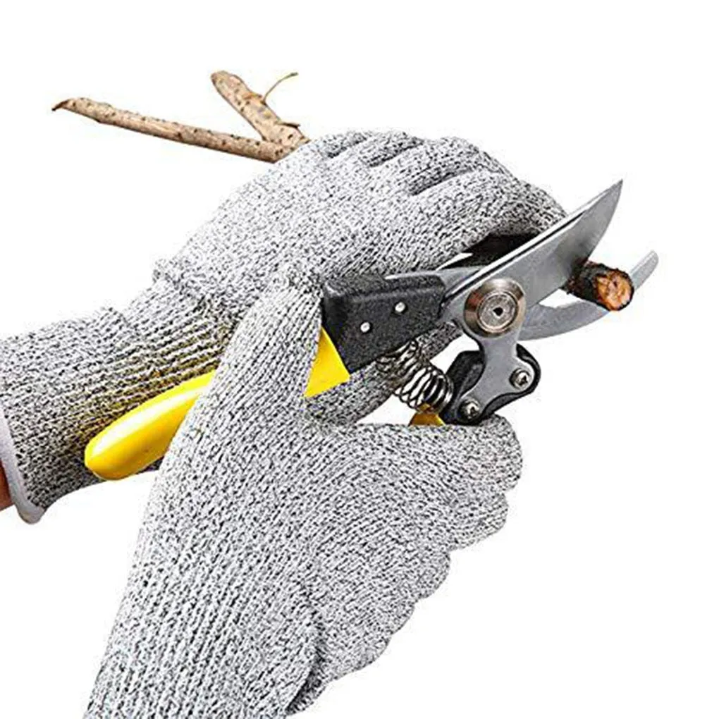 1 Pair HPPE Kitchen Gardening Hand Protective Gloves Butcher Meat Chopping Working Gloves Mittens Women Men's gloves