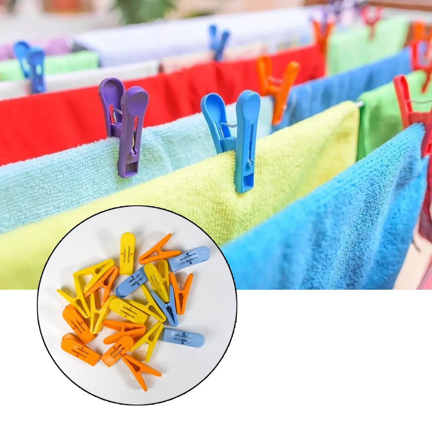 1377 Heavy Duty Anti Rust Cloth Clip Quilt Drying Pins Multipurpose Clothes Pins For Indoor and Outdoor Use Strong and Durable Plastic Clips for Clothes Drying, Hanging And Organizing