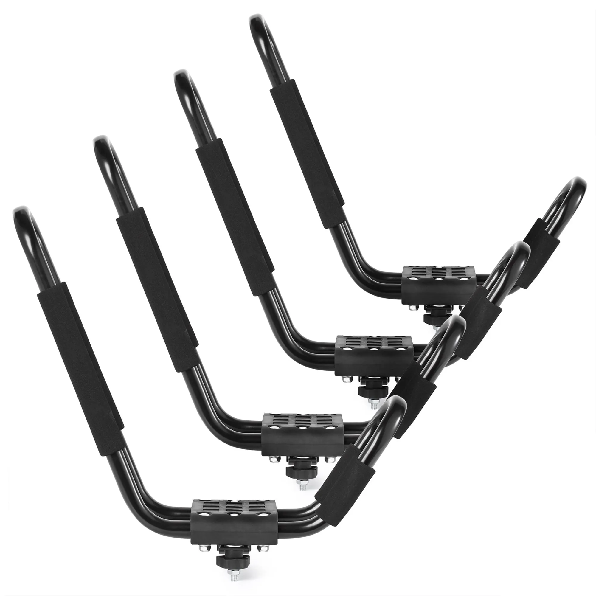 2 Kayak Roof Rack  Car SUV Top Mount J-Bar Kayak Holder Set of 4 PCS