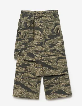 6110 Camo Asym Hakama Track Pants Mint Gold