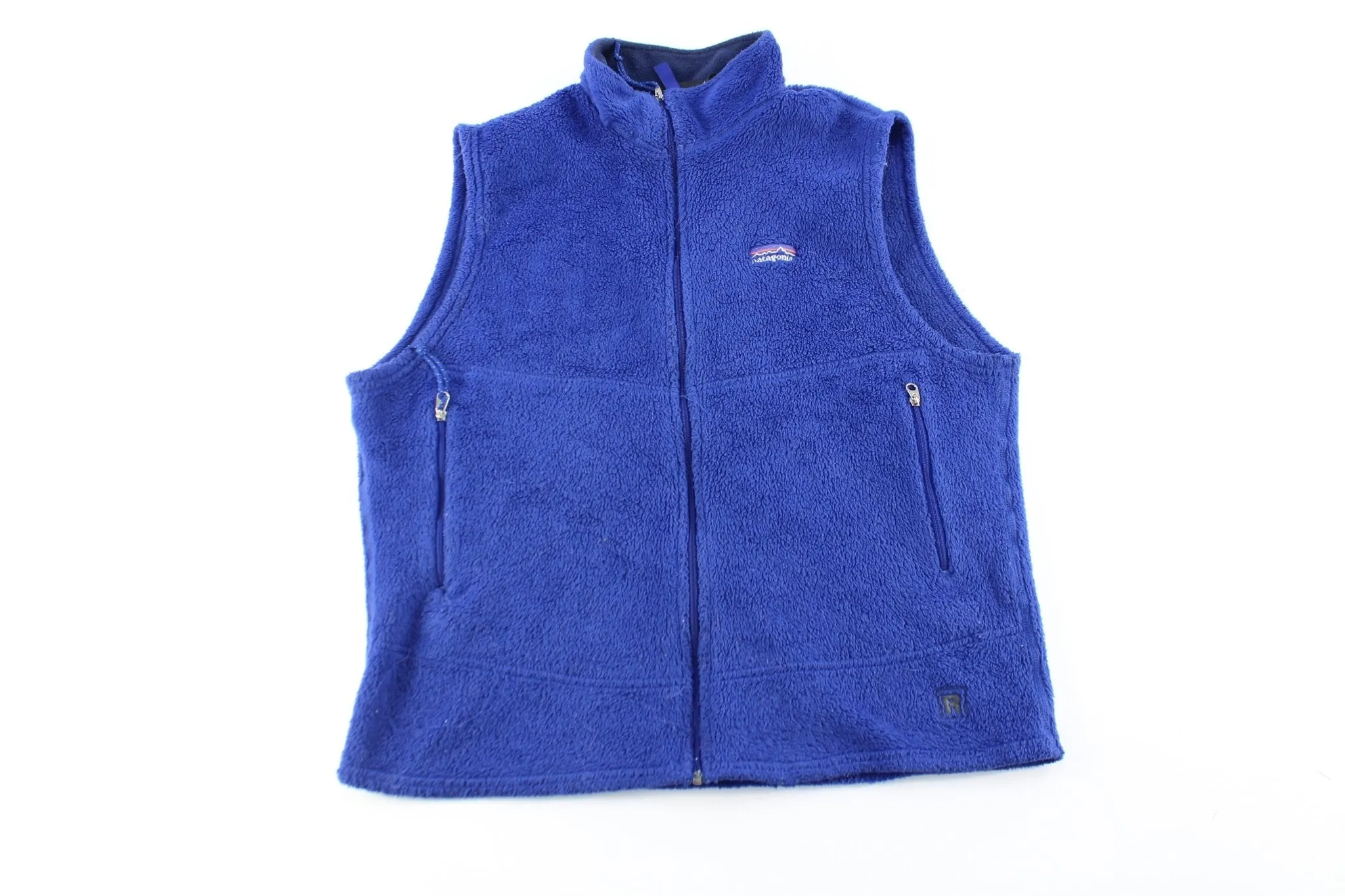 90's Patagonia Blue Fleece Zip Up Vest