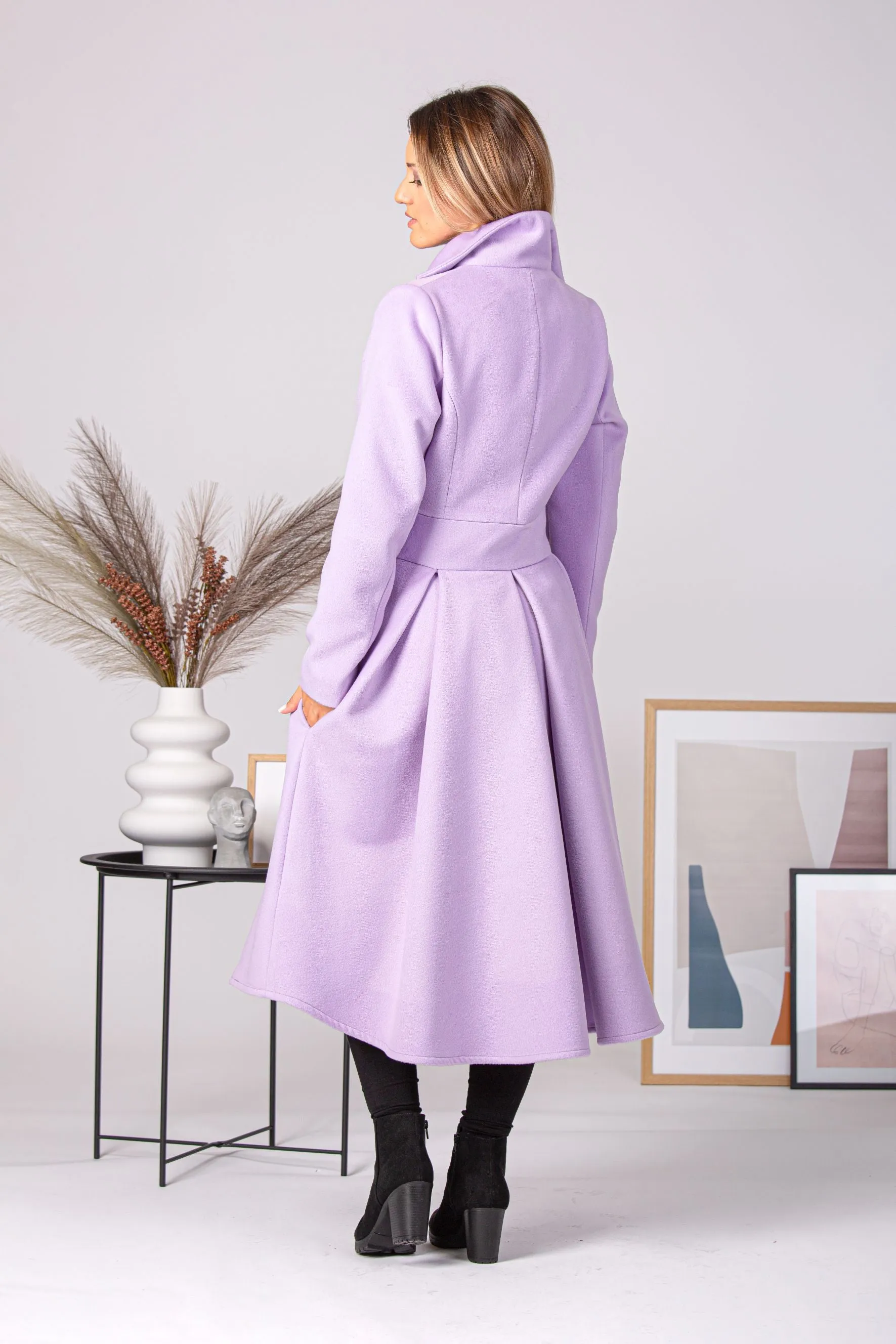 A-Line Fit and Flare Coat with Pockets