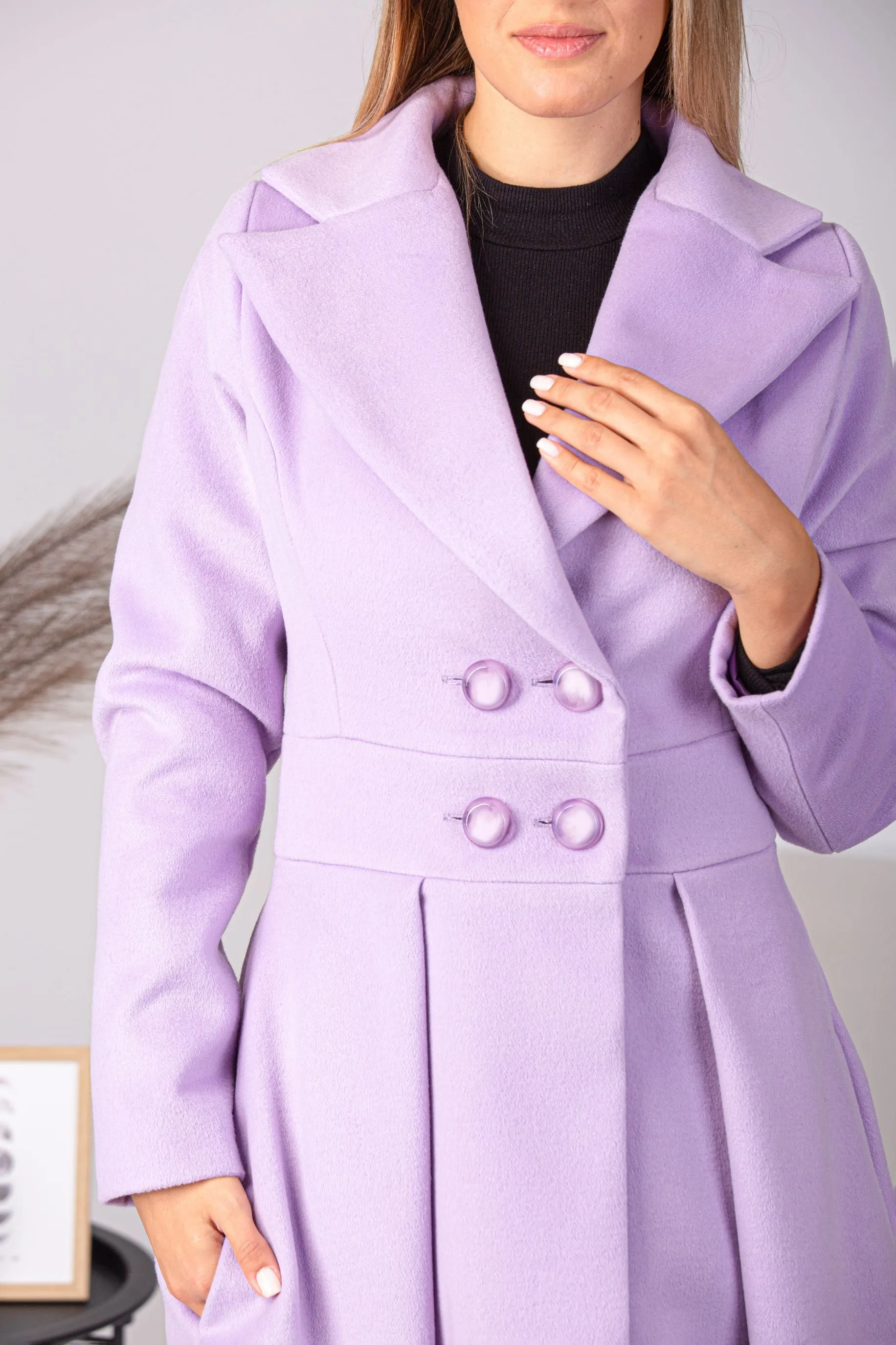 A-Line Fit and Flare Coat with Pockets