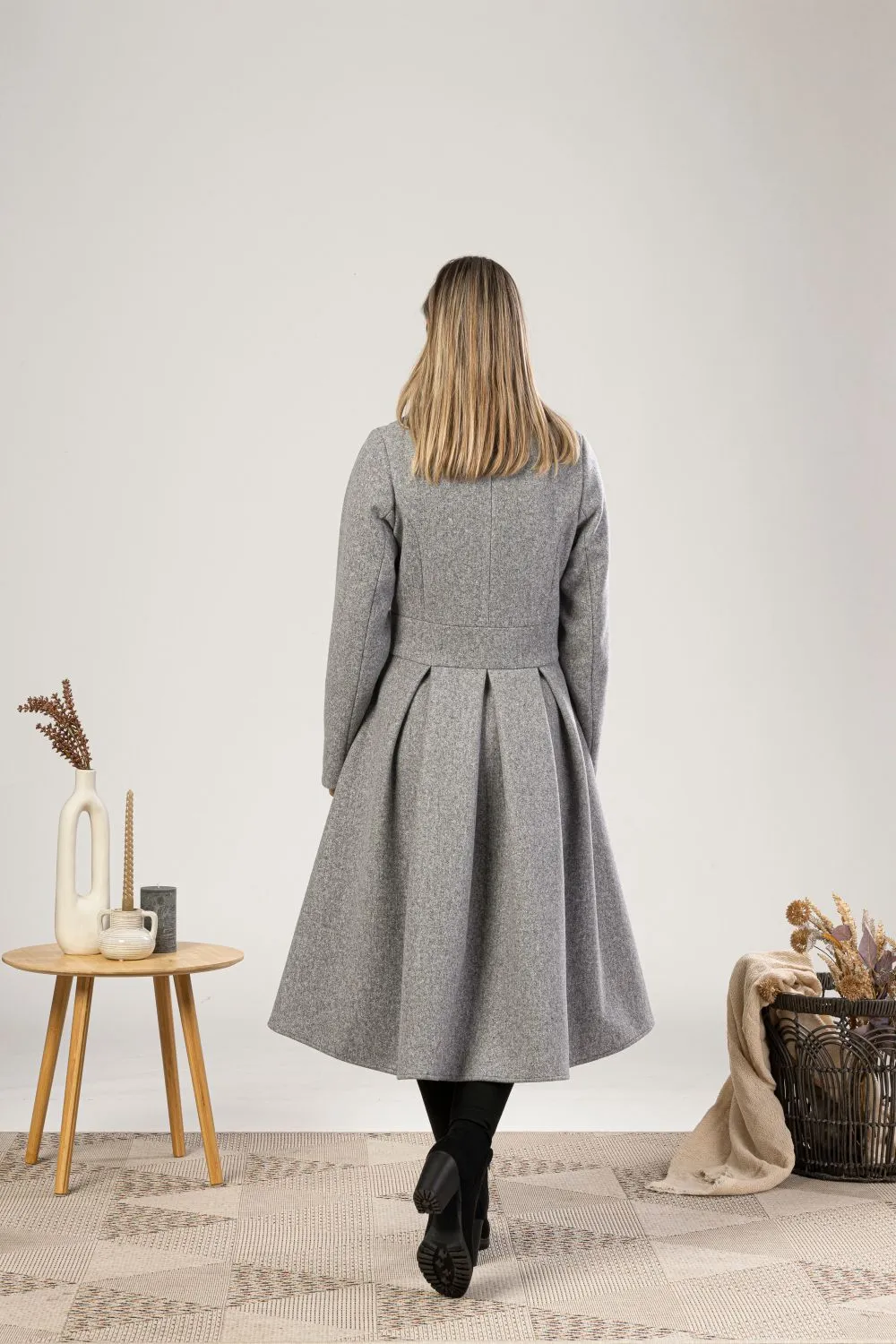 A-Line Fit and Flare Coat with Pockets