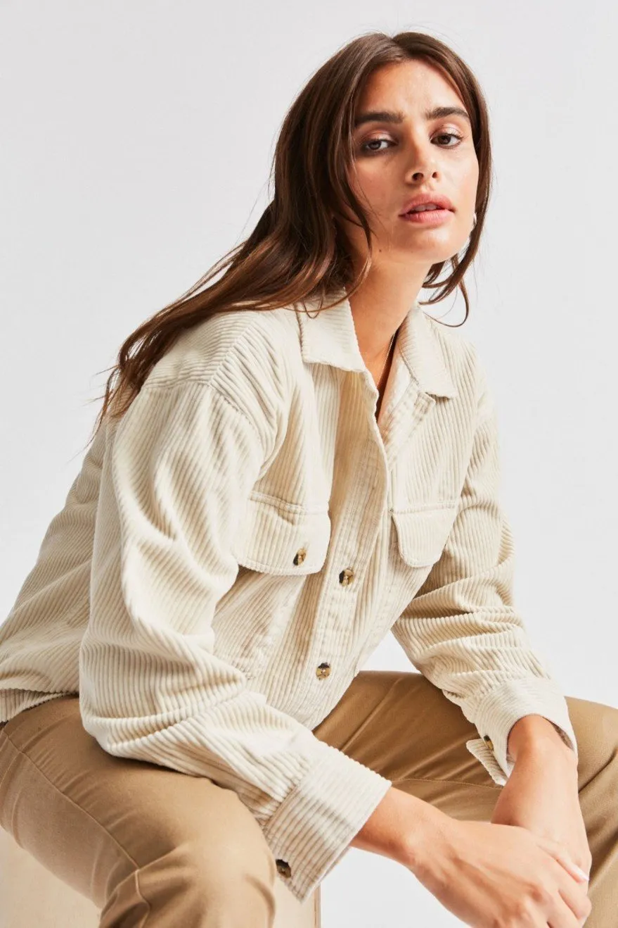 Alberta L/S Overshirt - Ivory