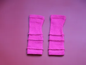 Alpaca Fingerless Gloves Hot Pink