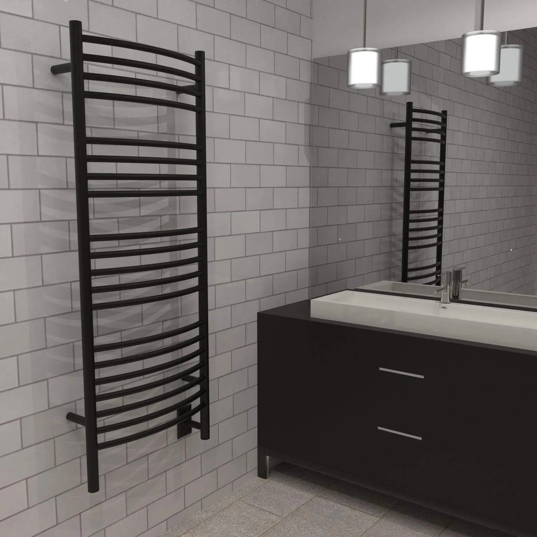 Amba - Jeeves Collection - Model D Curved Towel Warmer