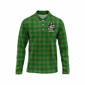 Ardagh Irish Clan Tartan Long Sleeve Polo Shirt with Coat of Arms