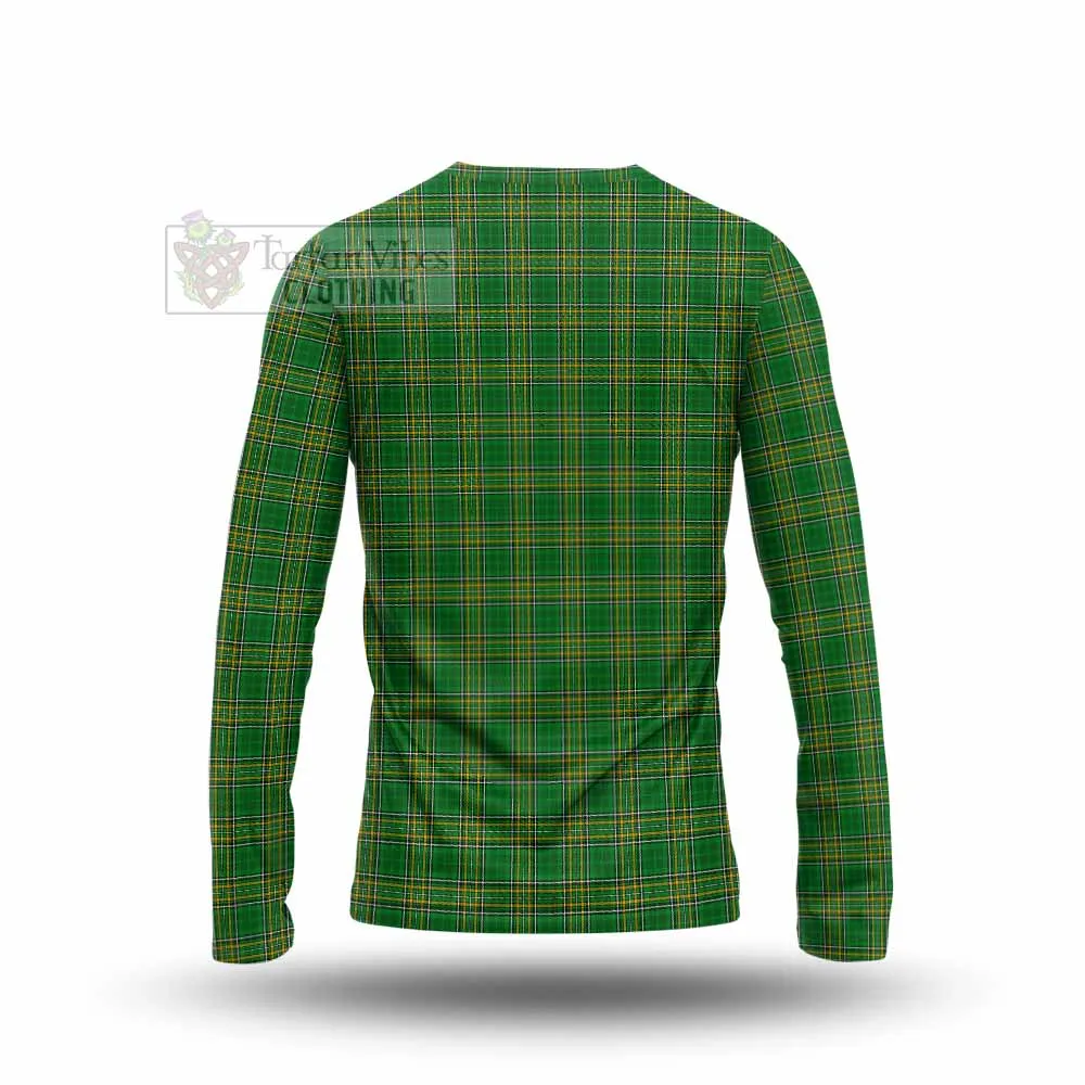 Aston Irish Clan Tartan Long Sleeve T-Shirt with Coat of Arms