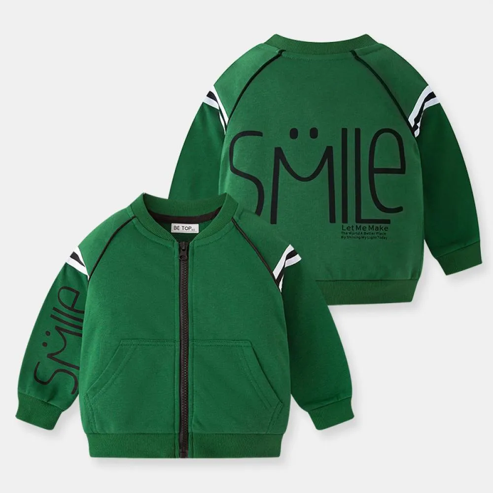 Autumn and Winter Children's Hooded Sweater Boys Baseball Uniform Jacket Wholesale Boys Clothes