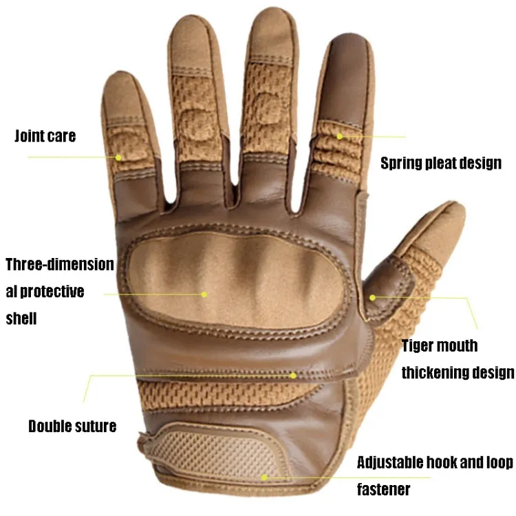 B28 Outdoor Rding Motorcycle Protective Anti-Slip Wear-Resistant Mountaineering Sports Gloves, Size: L(Wolf Brown)