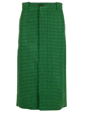 Balenciaga Houndstooth Coat Skirt