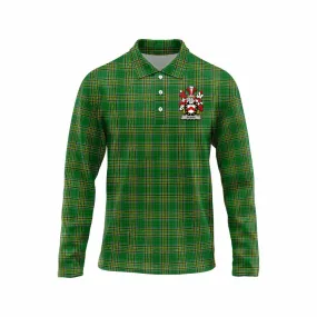 Behan Irish Clan Tartan Long Sleeve Polo Shirt with Coat of Arms