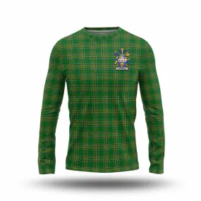 Bevens Irish Clan Tartan Long Sleeve T-Shirt with Coat of Arms