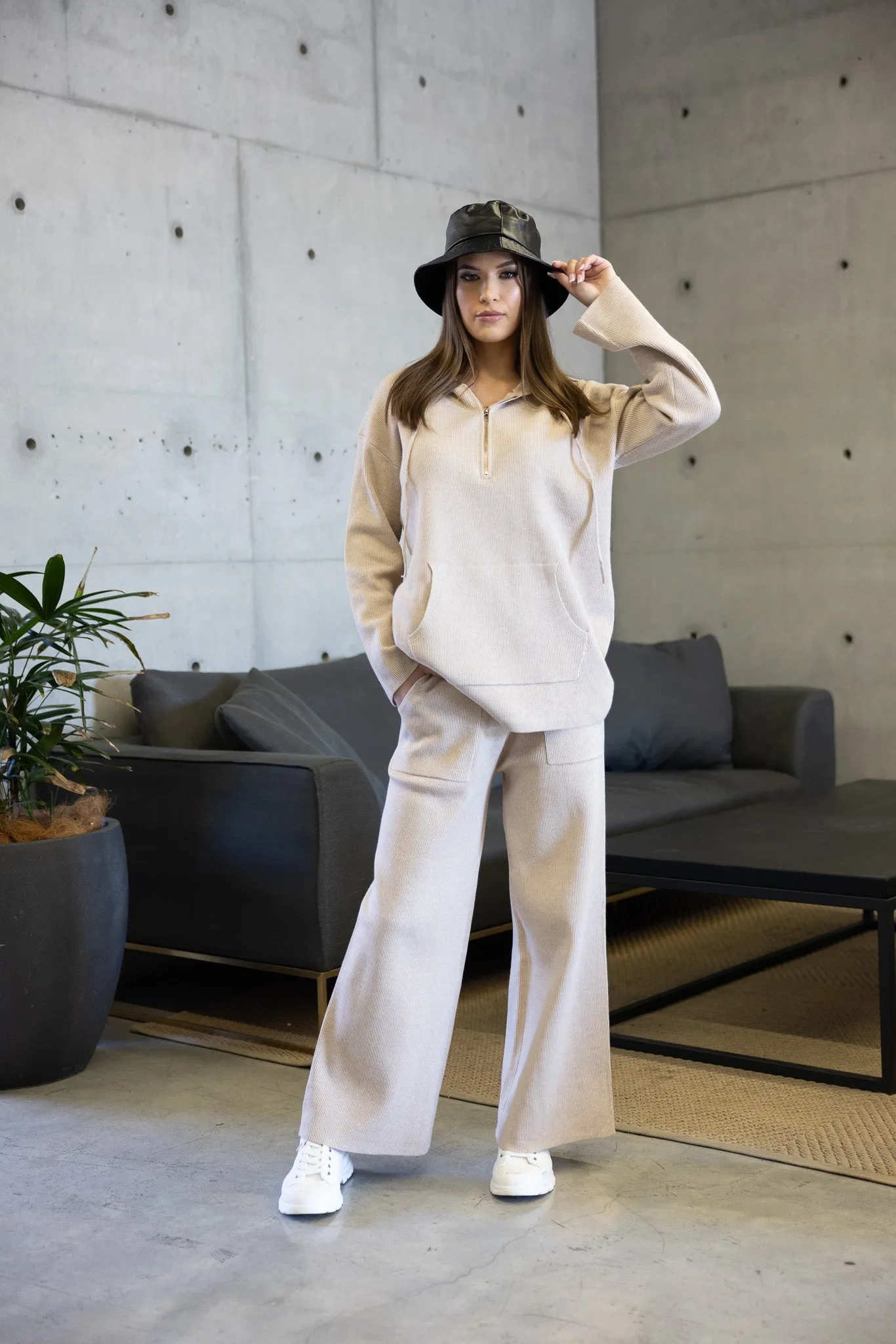 Billeen Hooded Knit Top