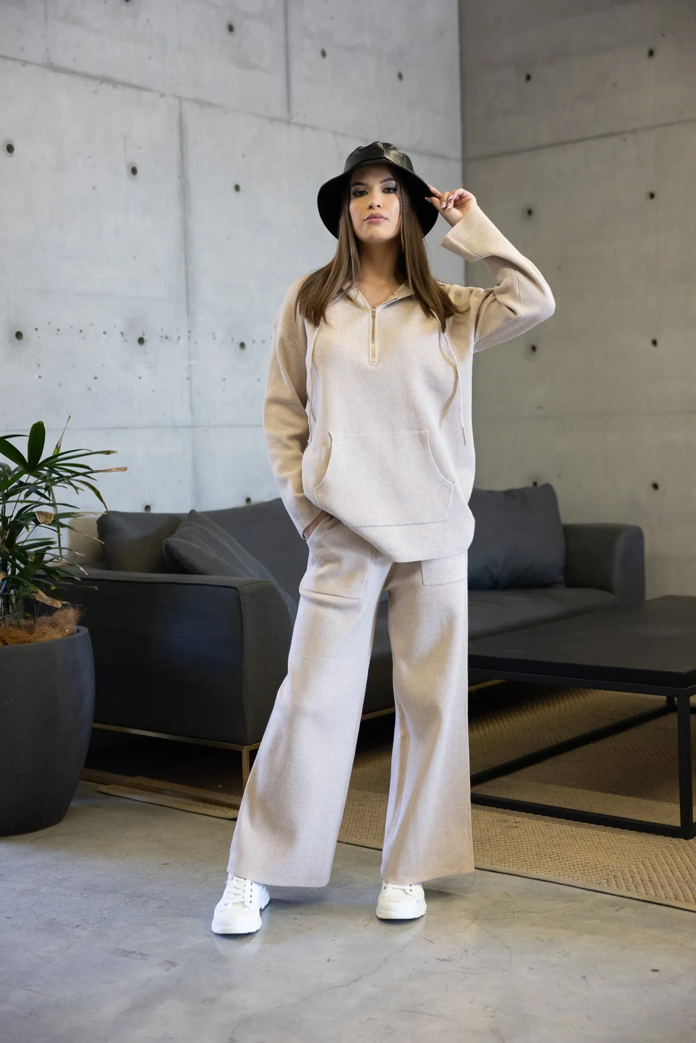 Billeen Hooded Knit Top