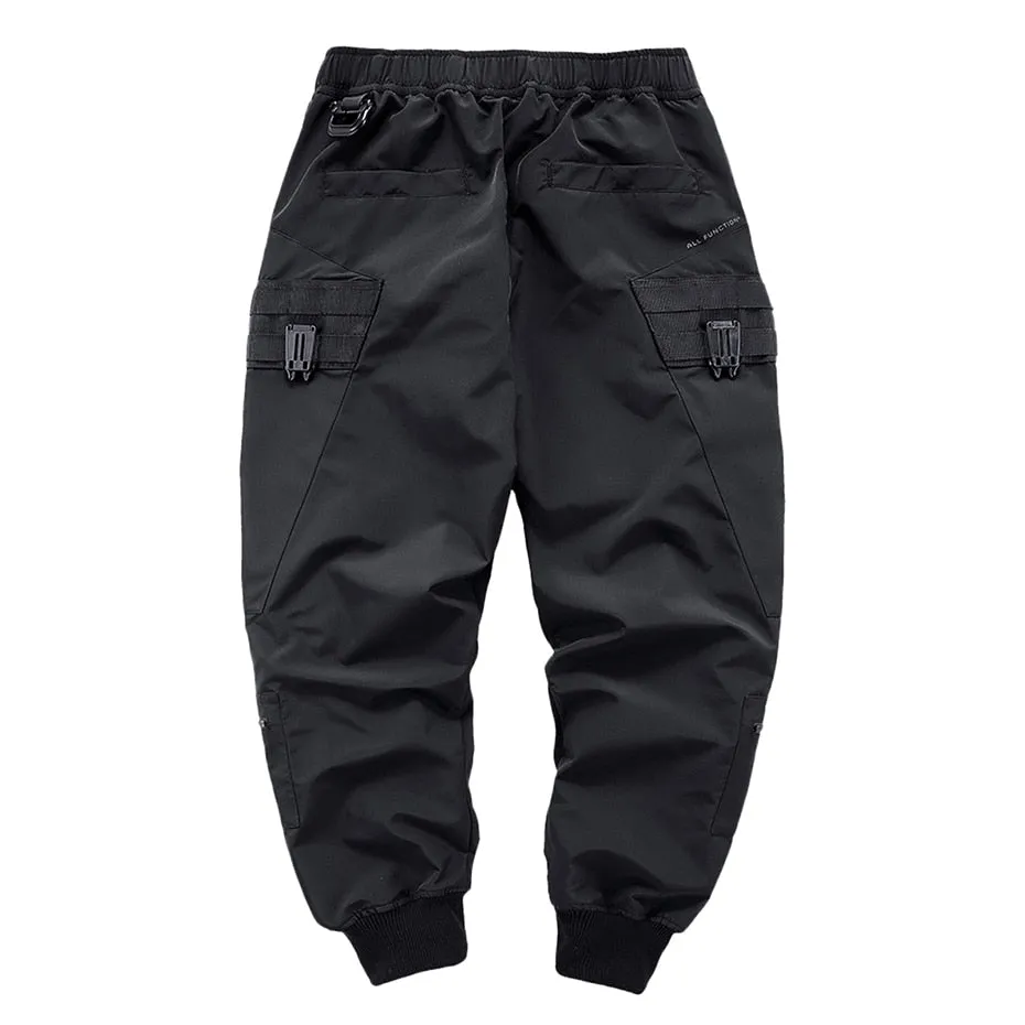 Black Cargo Pants Men Joggers Original Fashion Streetwear Hip Hop Pants for Man Harajuku Techwear Trousers Long Zipper Tactical