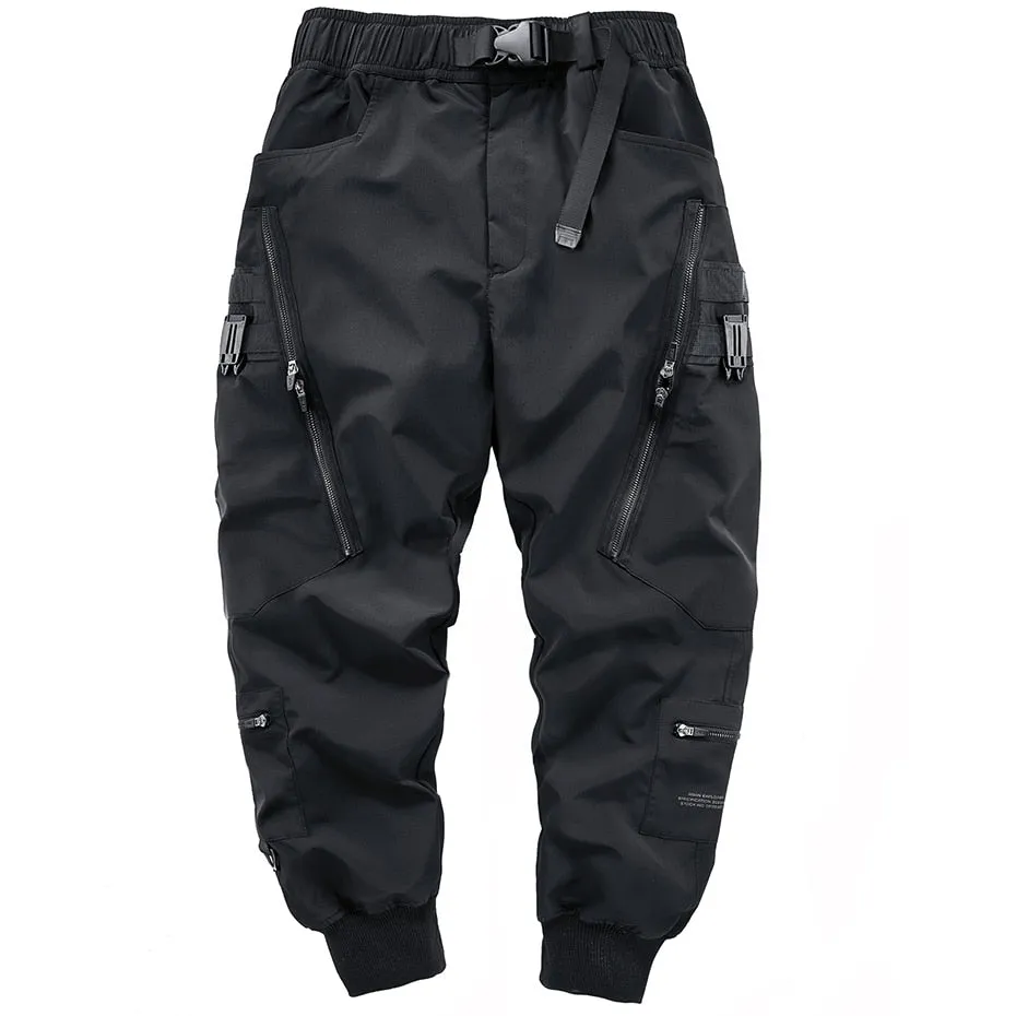 Black Cargo Pants Men Joggers Original Fashion Streetwear Hip Hop Pants for Man Harajuku Techwear Trousers Long Zipper Tactical