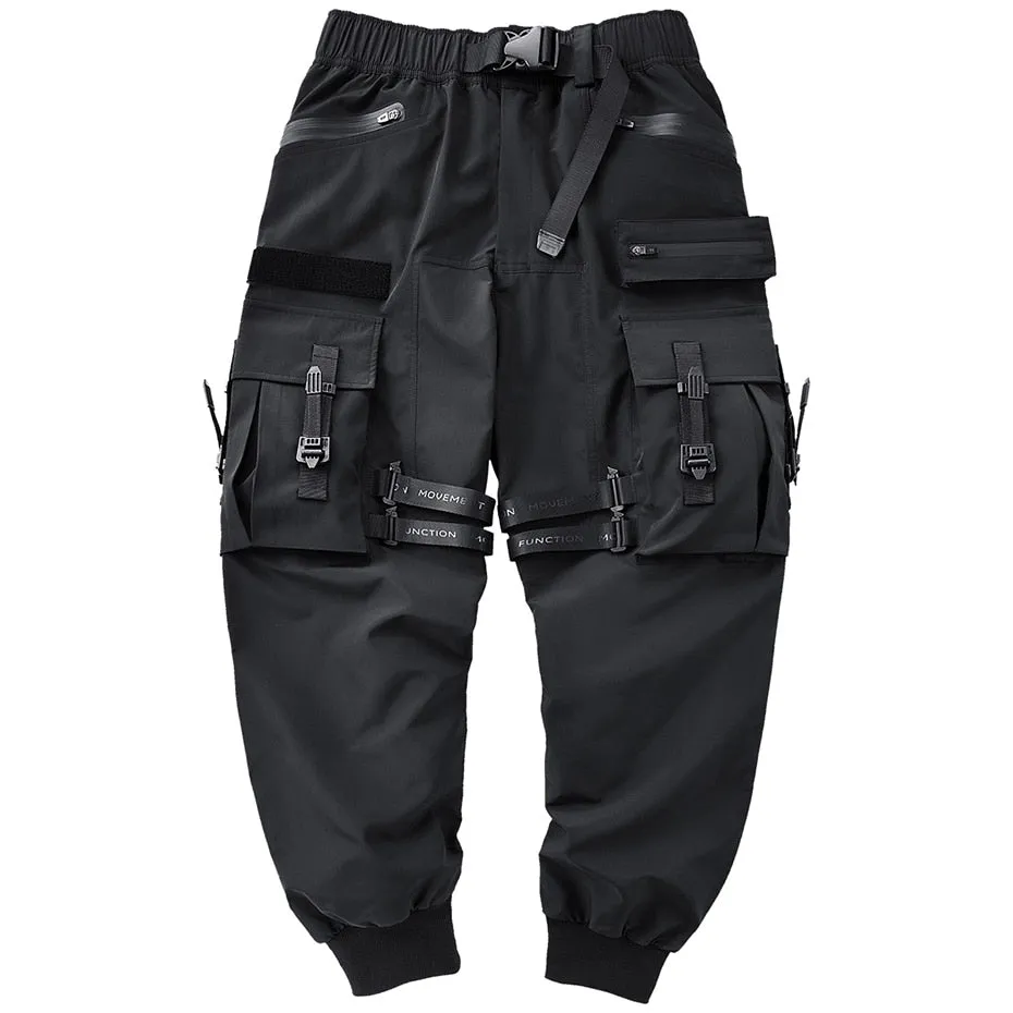 Black Cargo Pants Men Joggers Original Fashion Streetwear Hip Hop Pants for Man Harajuku Techwear Trousers Long Zipper Tactical