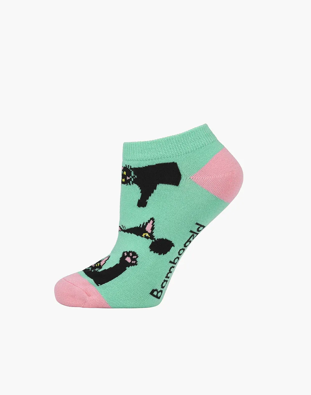 Black Cat Women's Bamboo Ankle Socks