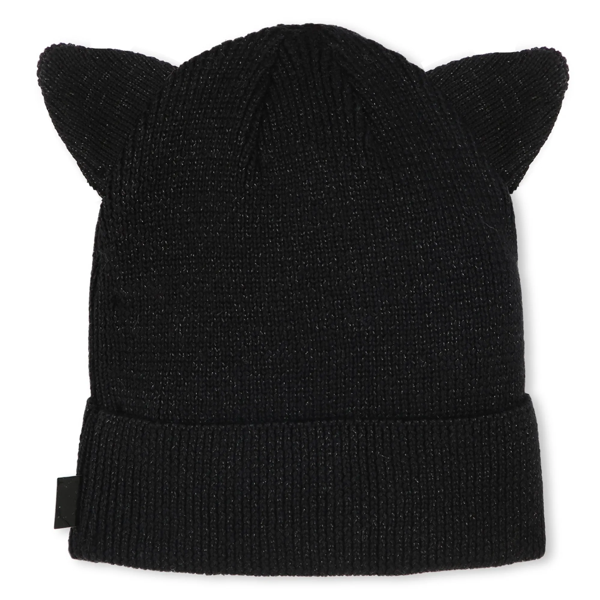 Black Knit Sequin Beanie