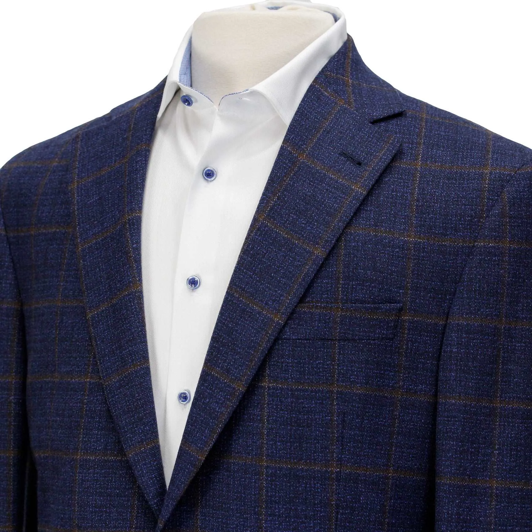 Blue Check Wynn Slim Fit Sport Coat