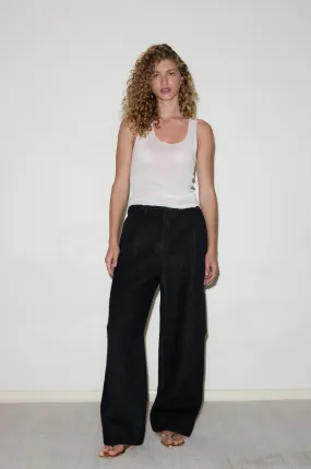 Boiled Wool Pant - Black