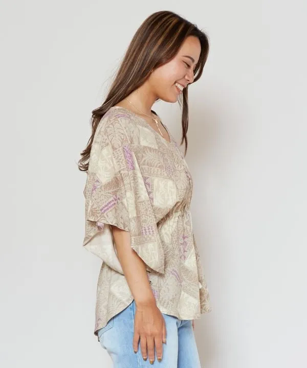 Botanical Poncho Top