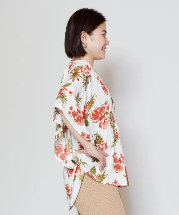 Botanical Poncho Top