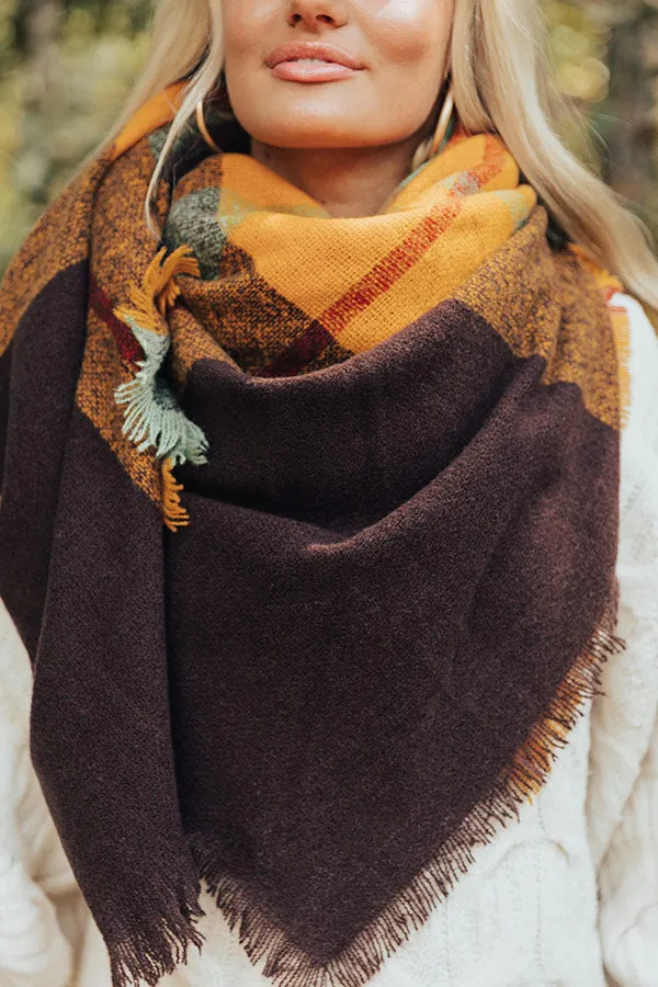 Brooklyn Bridge Blanket Scarf in Golden Honey