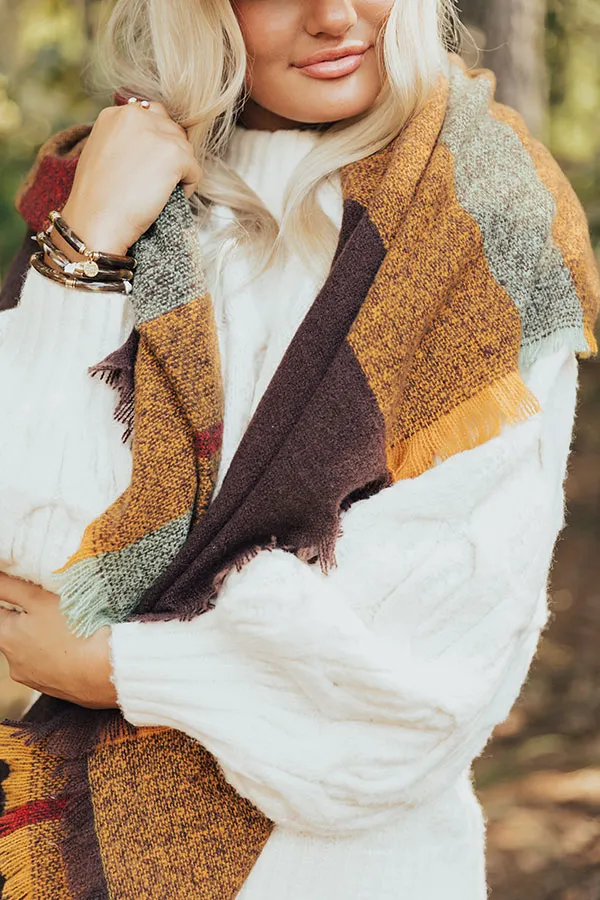 Brooklyn Bridge Blanket Scarf in Golden Honey