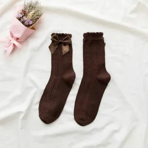 Brown Vintage Lace Ankle Socks | Classic and Elegant Socks