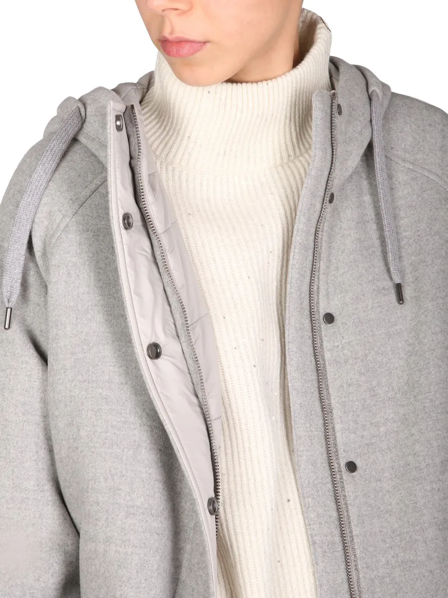 Brunello Cucinelli Knitted Hood Coat