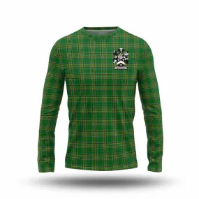 Bulkeley Irish Clan Tartan Long Sleeve T-Shirt with Coat of Arms