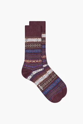 Burgundy Boyd Socks