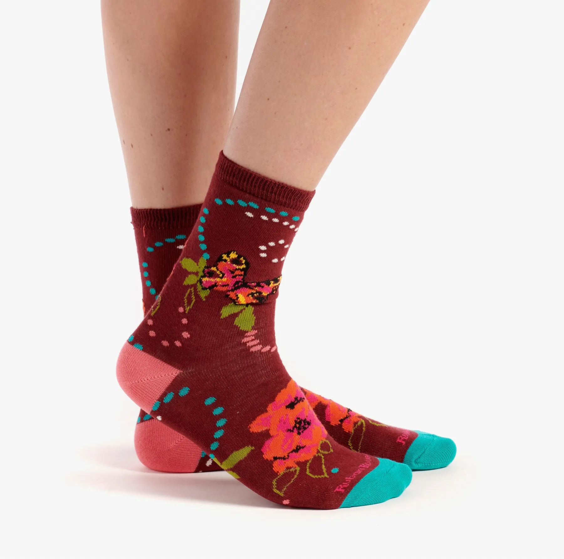 Butterfly Women's Crew Socks - 2 Pair Gift Set