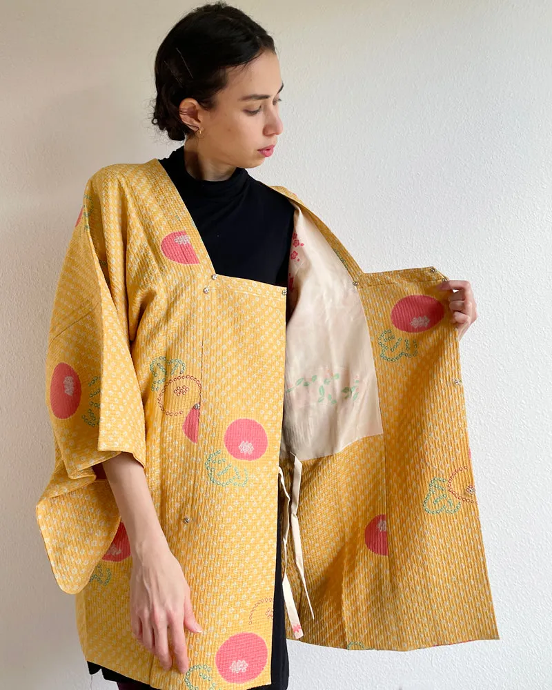 Camellia Shibori Michiyuki Kimono Jacket