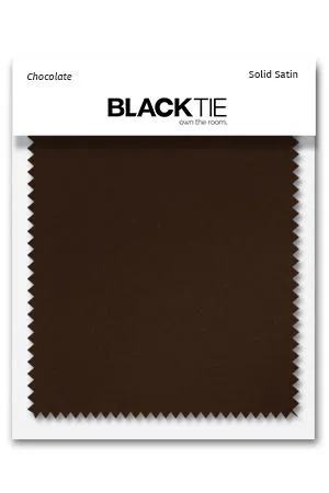 Chocolate Luxury Satin Fabric Swatch