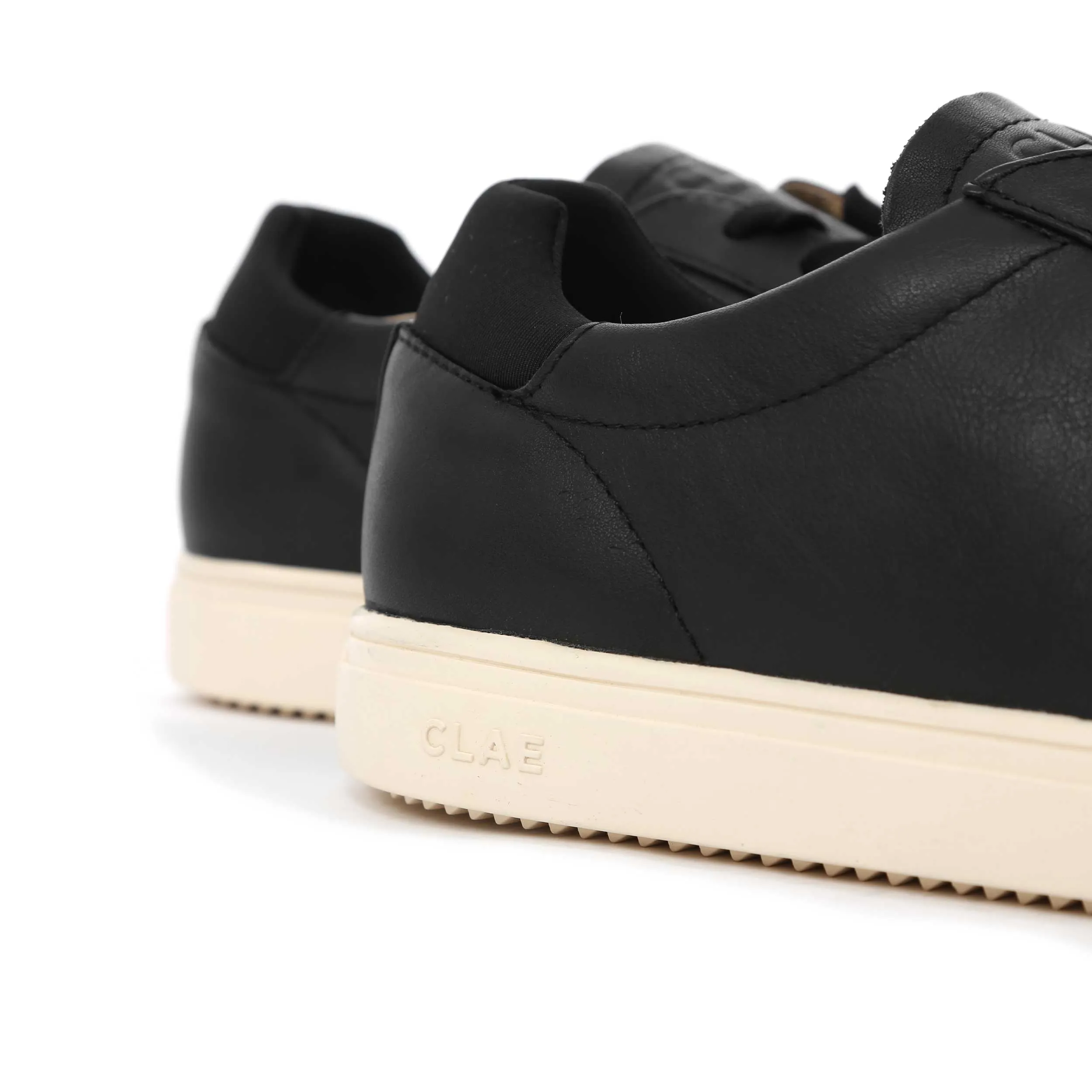 Clae Bradley Essentials Trainer in Black Milled Leather