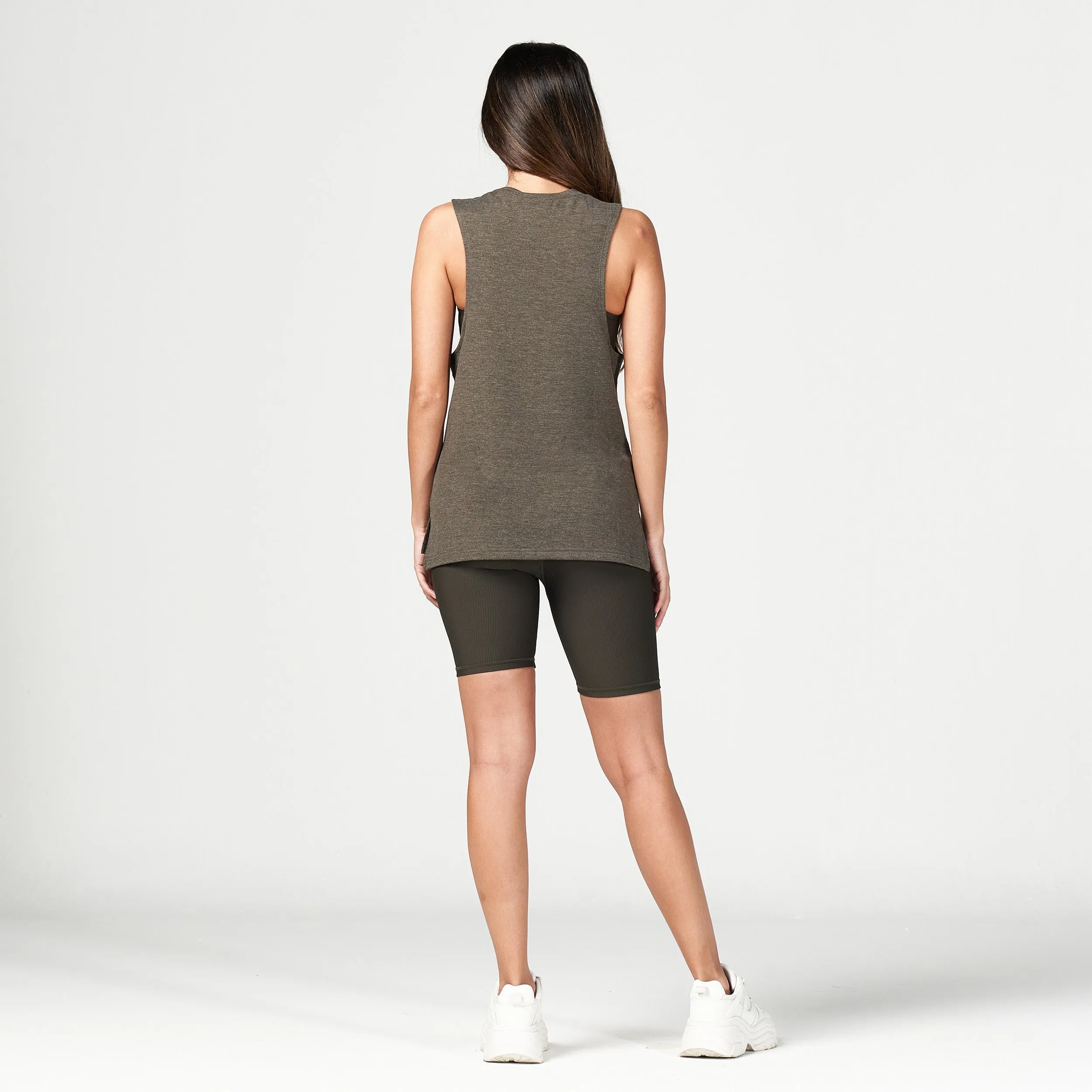 Code Marl Tank - Khaki Marl