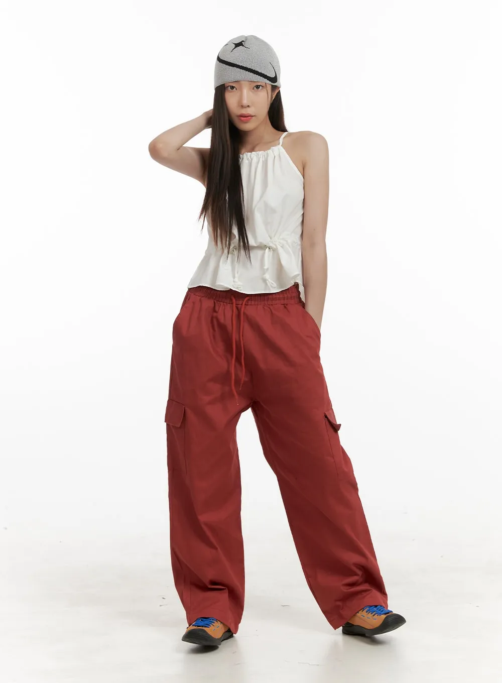 Comfy Cargo Pants (Red) OA429