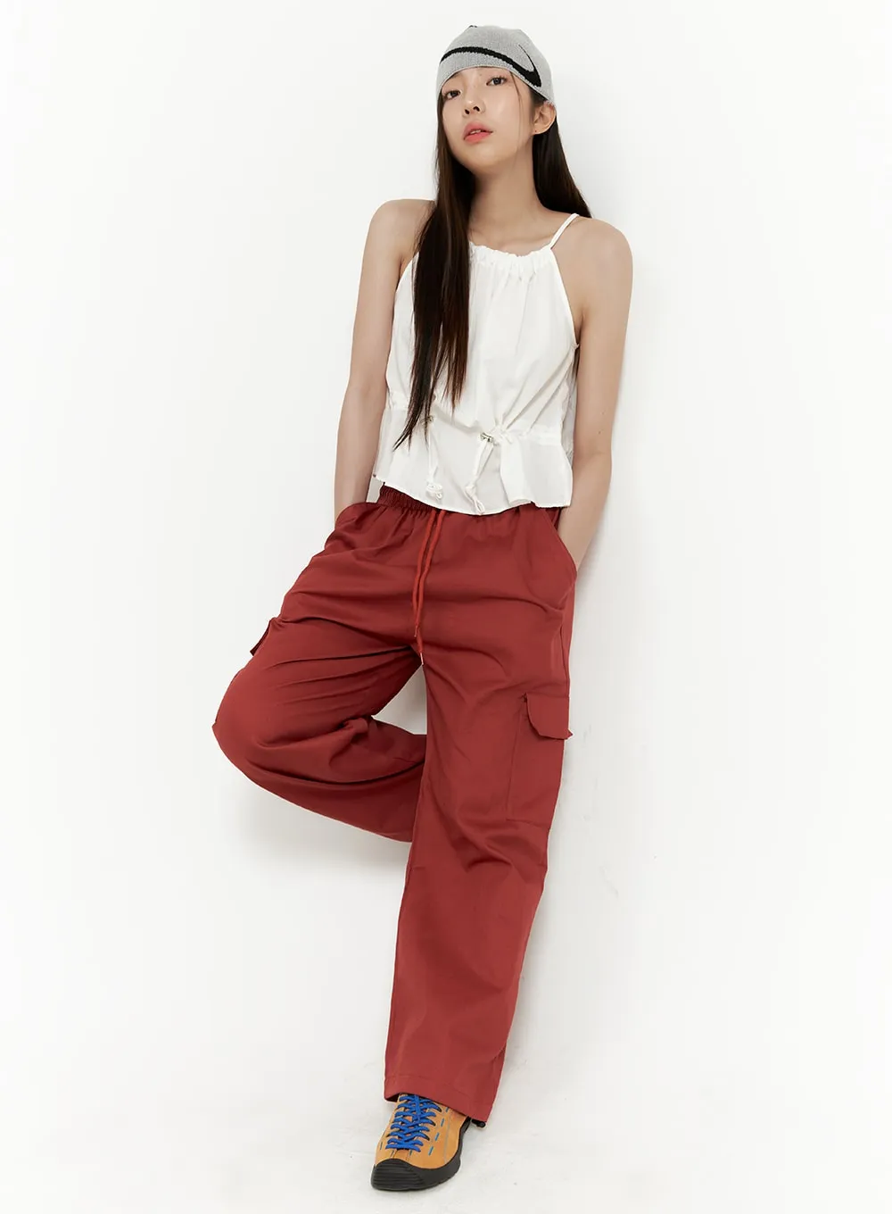 Comfy Cargo Pants (Red) OA429