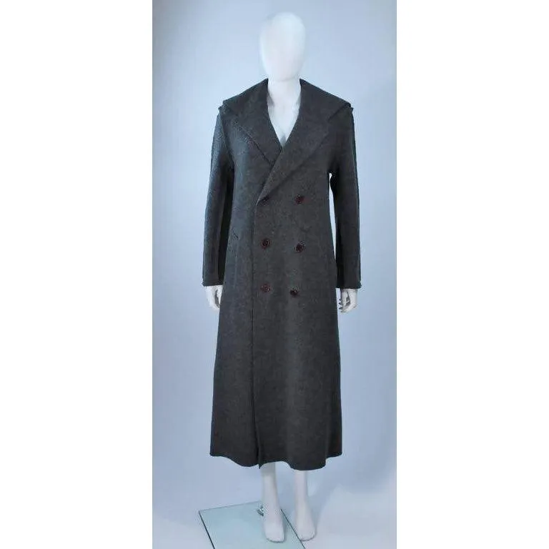 COMME DES GARÇONS Grey Boiled Wool Coat | Size S