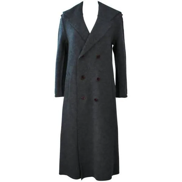 COMME DES GARÇONS Grey Boiled Wool Coat | Size S