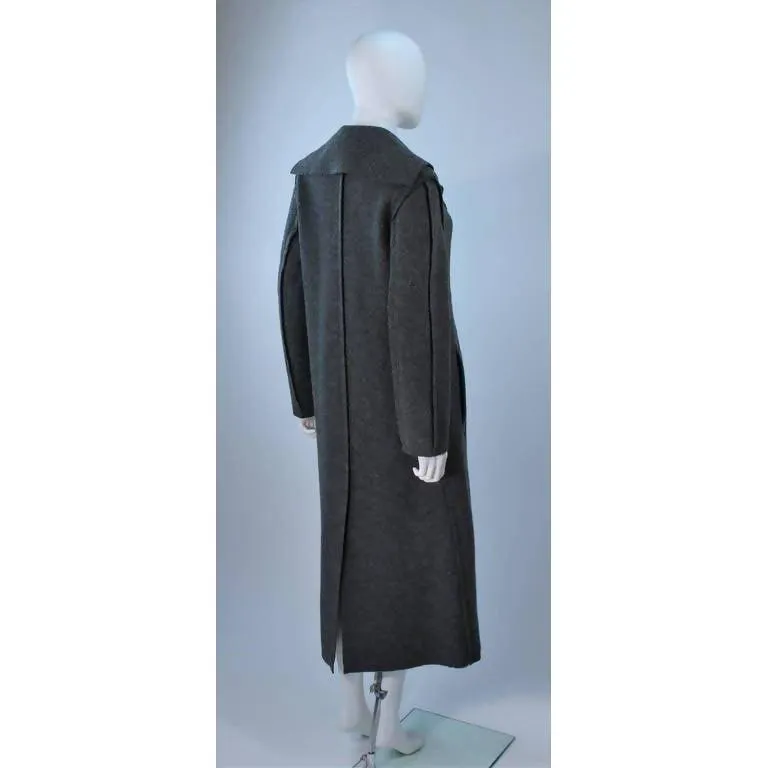 COMME DES GARÇONS Grey Boiled Wool Coat | Size S