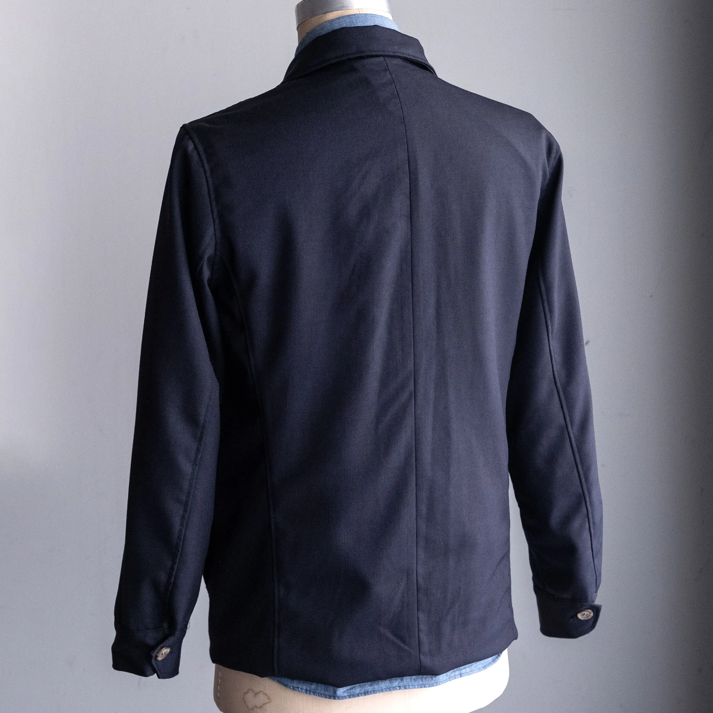 Corso Jacket in Pendleton Navy Mid-Century Wool Sz 38