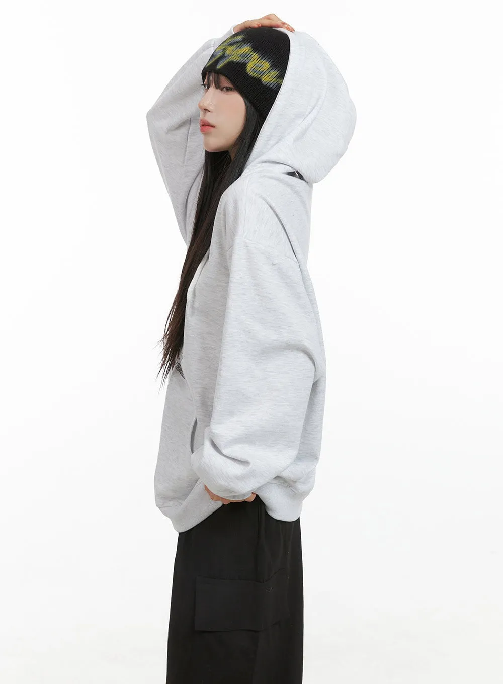 Cotton Oversize Graphic Hoodie CS403